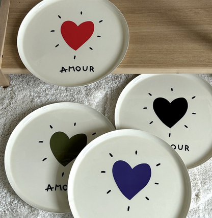Plateau coeur amour - Rouge