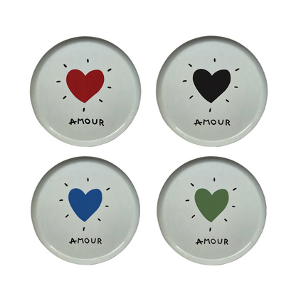 Plateau coeur amour - Rouge