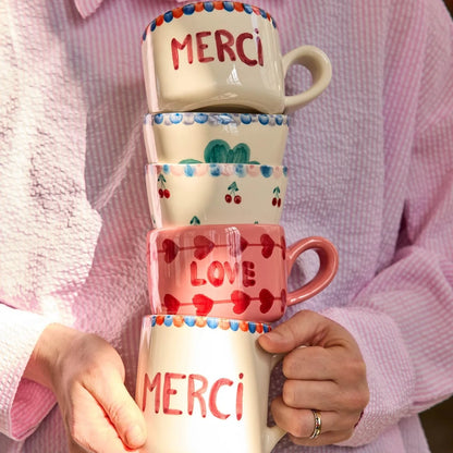 Tasse beige - Merci