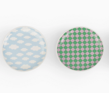 Vide poche/coupelle - Damier rose et vert