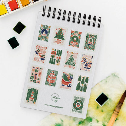 Carnet de Coloriage vert - Noël