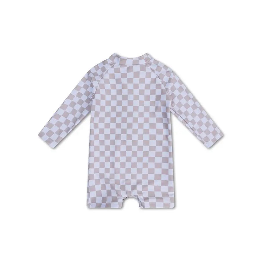 combi anti uv damier beige 74 80 cm swim essentials
