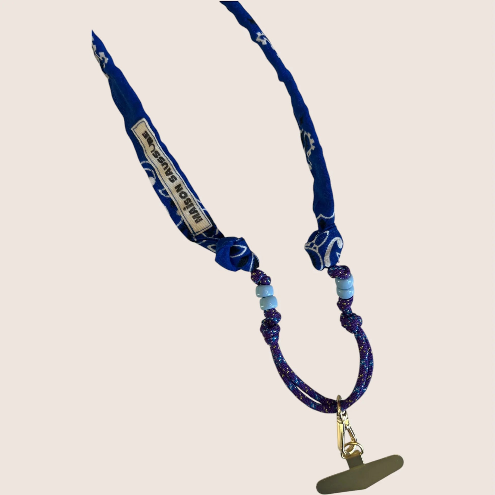 Cordon de téléphone bandana - Bleu primaire