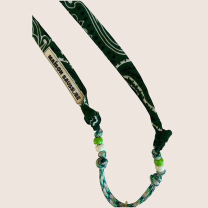 Cordon de téléphone bandana - Vert intense