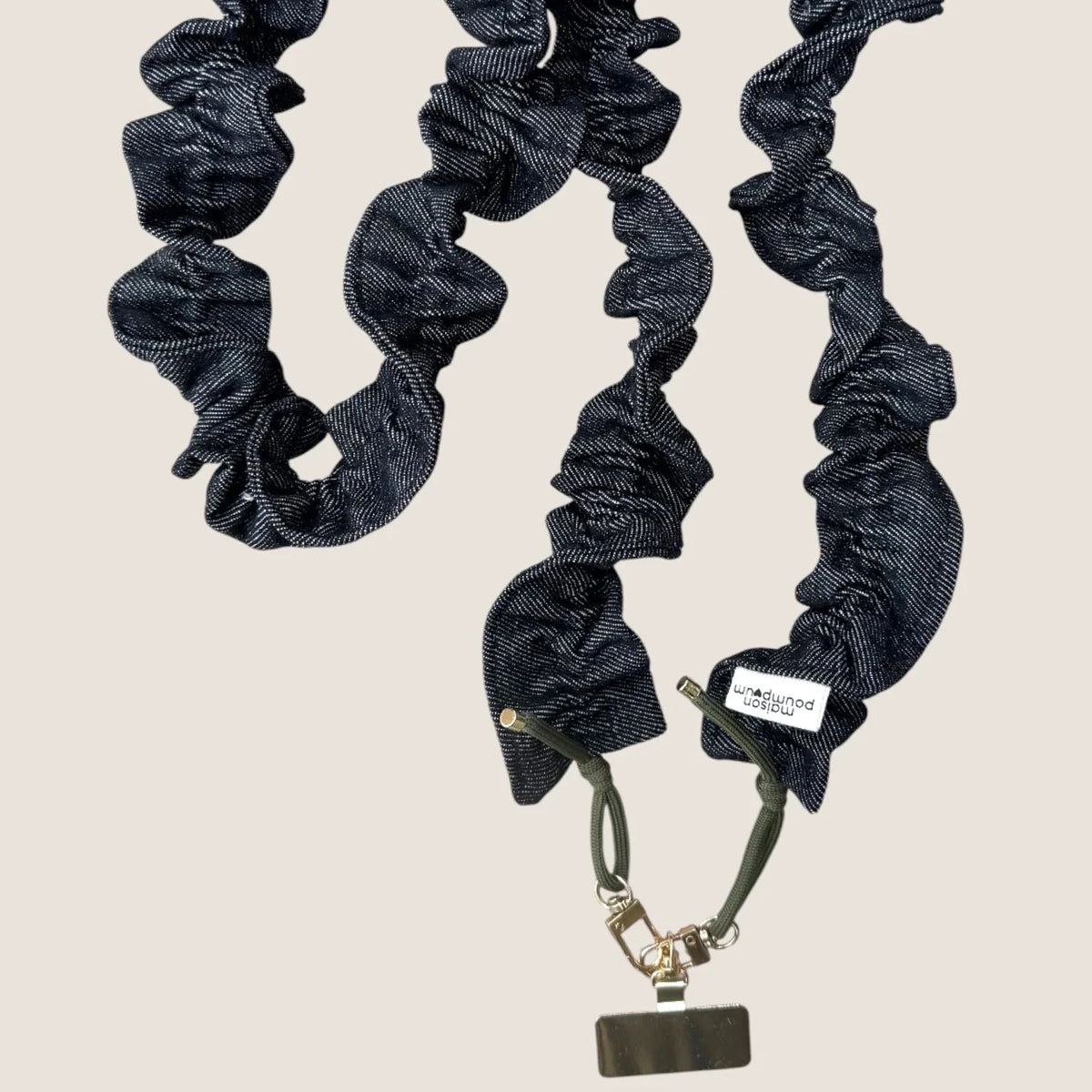 cordon de téléphone jean noir maison poumpoum