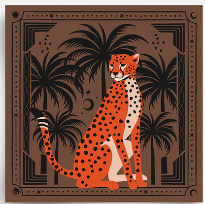 Foulard en coton - Cheetah Brown