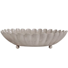 Coupelle fleur beige en métal - L