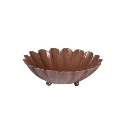 Coupelle fleur rose en métal - S