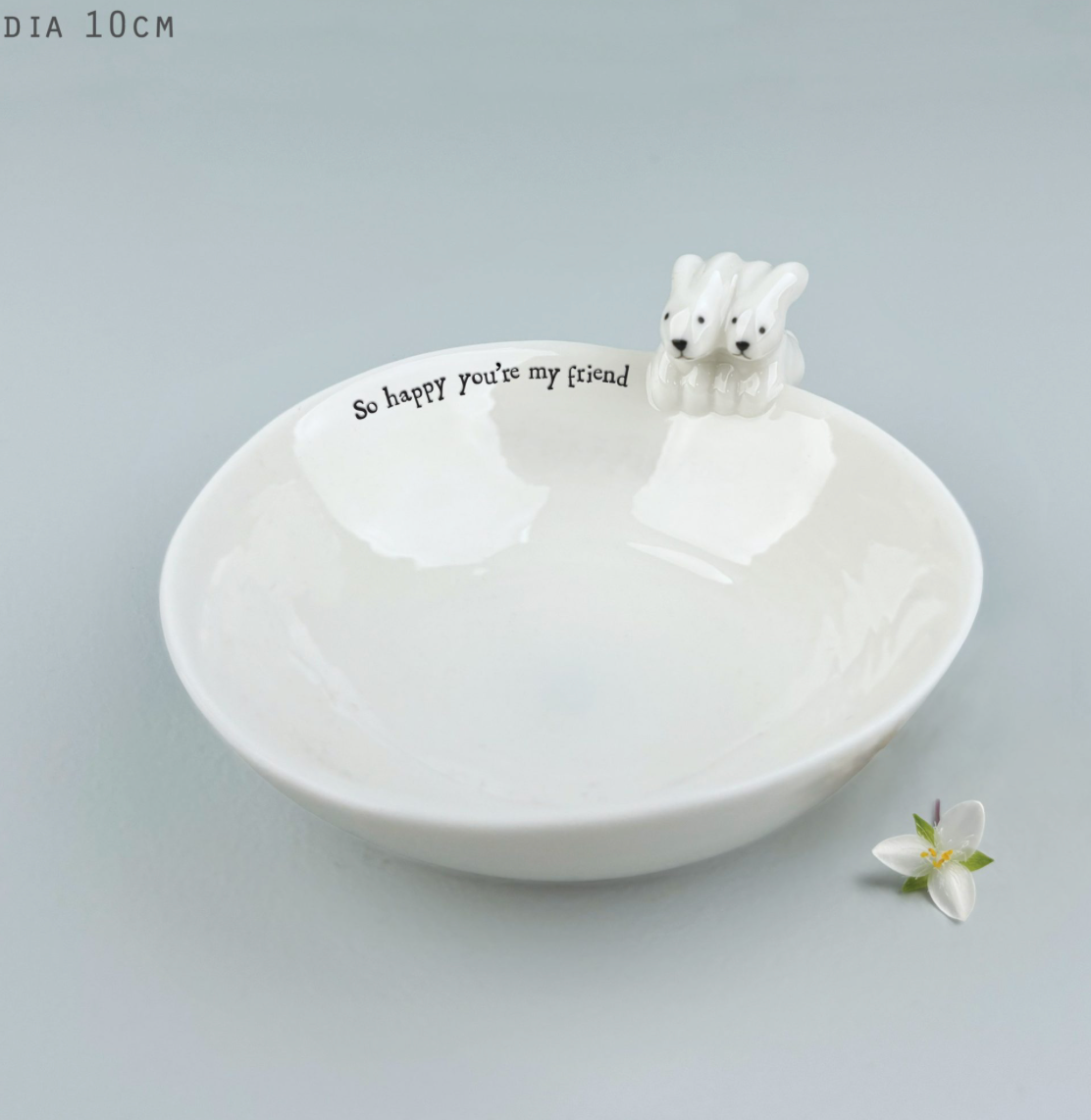 Coupelle duo de lapins - So happy you're my friend