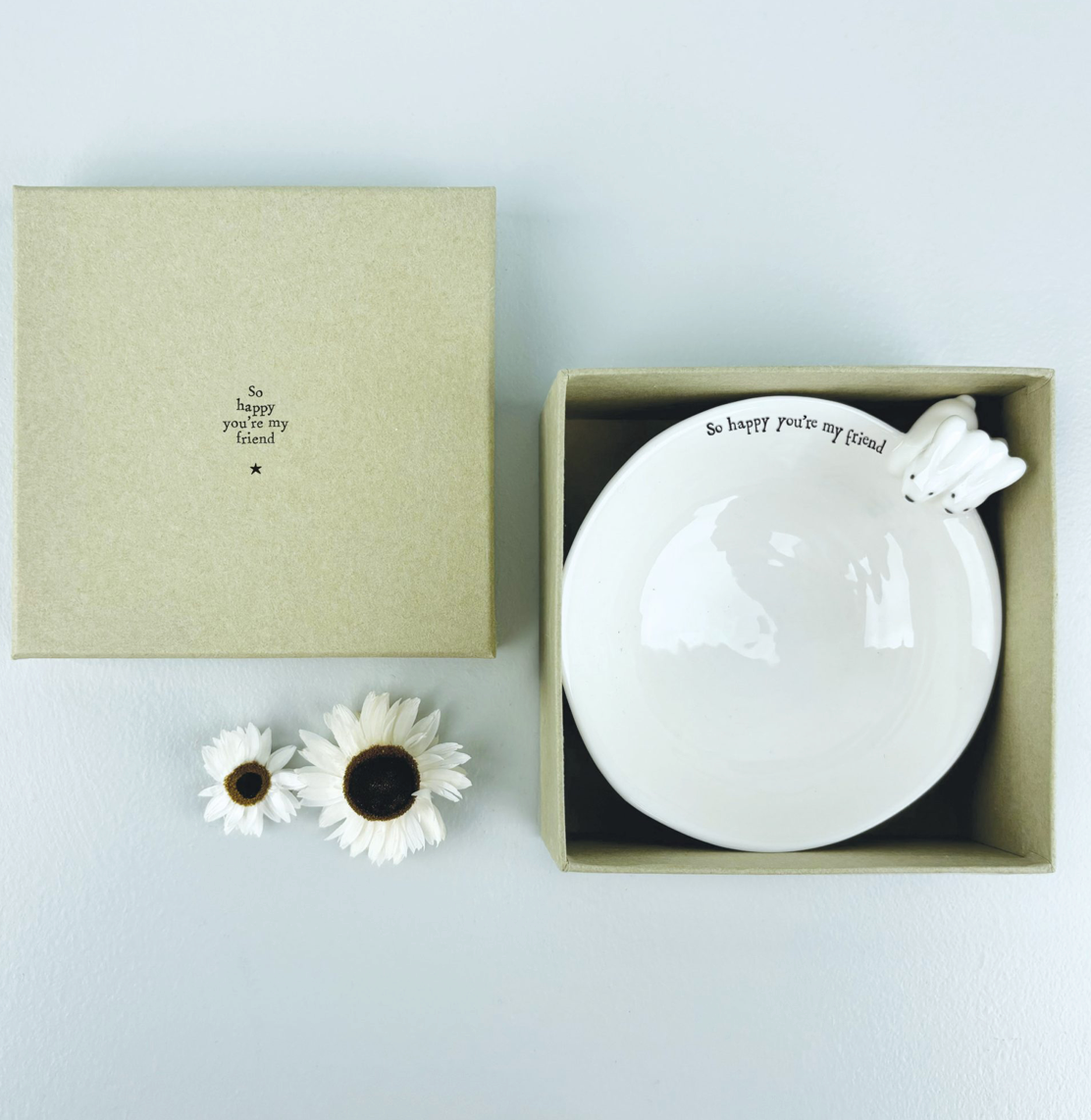 Coupelle duo de lapins - So happy you're my friend