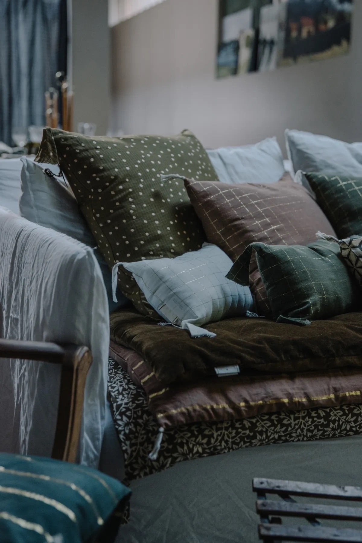 Coussin Dots viel or - GM