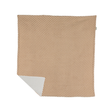 Couverture pilou - Damier camel et blanc