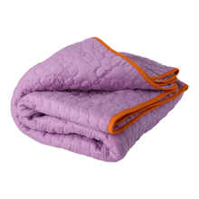 couverture fleurs violette et orange rice