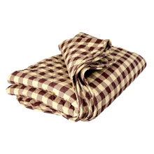 couverture vichy marron rice