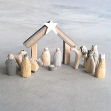 Petite crèche en bois complète - Boîte