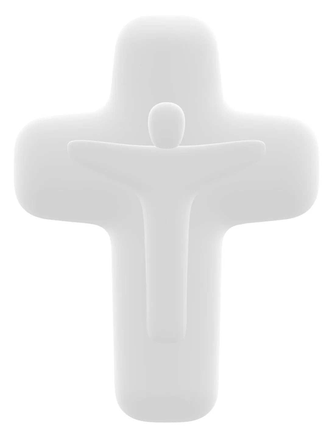 Croix Christ résurrection - blanche