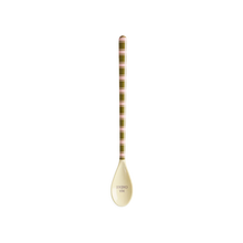 cuillère à latte rayé vert et rose rice