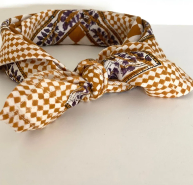 Petit foulard - Damier caramel