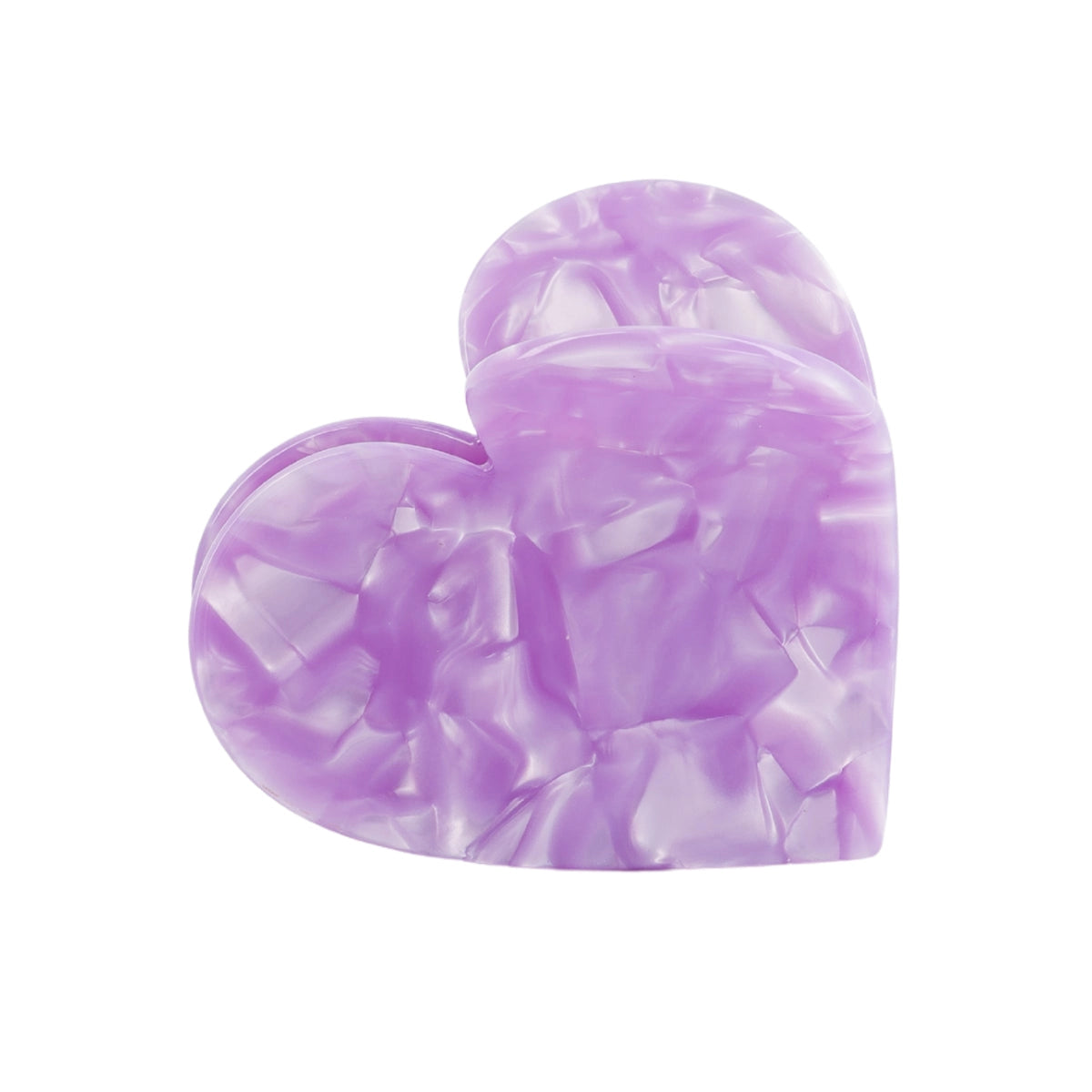 Pince - Coeur violet nacré