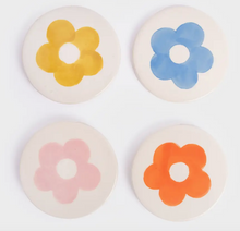 Set de 4 dessous de verres - Fleurs colorées