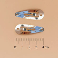 Duo de barrettes - Coeur paillettes or