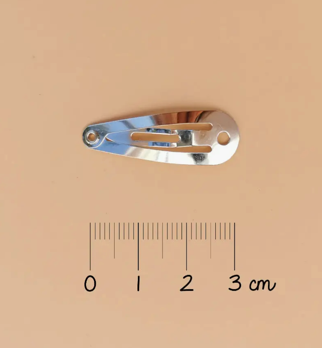 Barrette ovale paillettée- Citrons