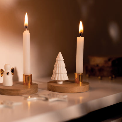 Bougeoir en bois - sapin de Noël
