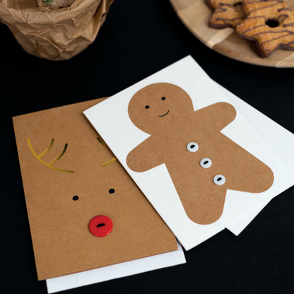 Carte de Noël - Bonhomme pain d'épice