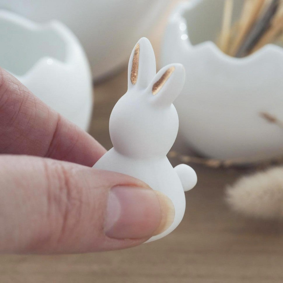 Duo de mini lapins - Blanc