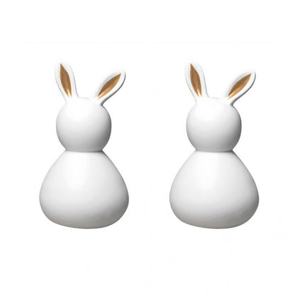 Duo de mini lapins - Blanc