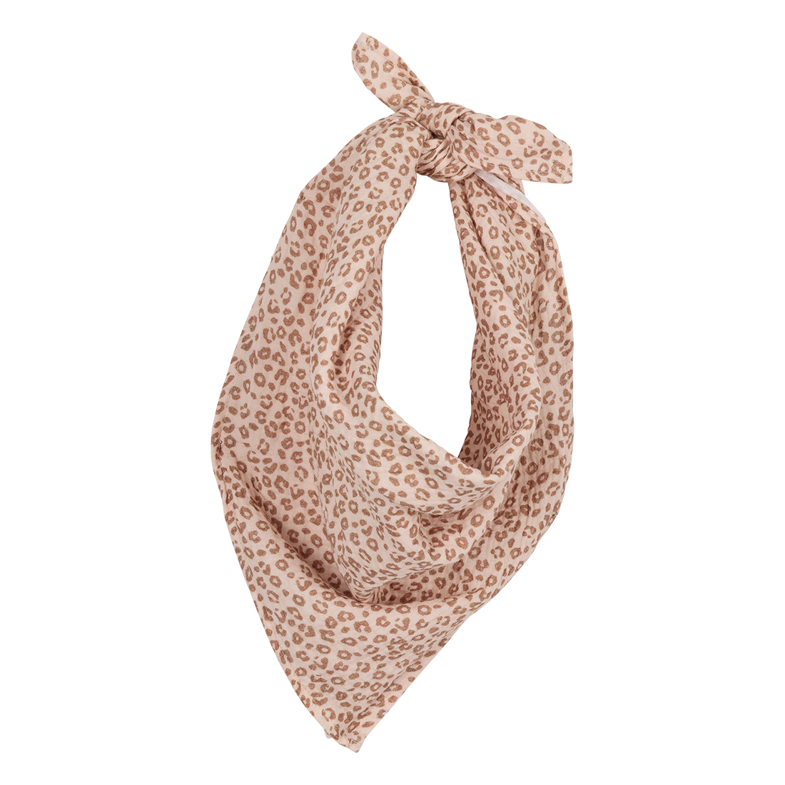 Lange/petit foulard gaze de coton - Léopard rose