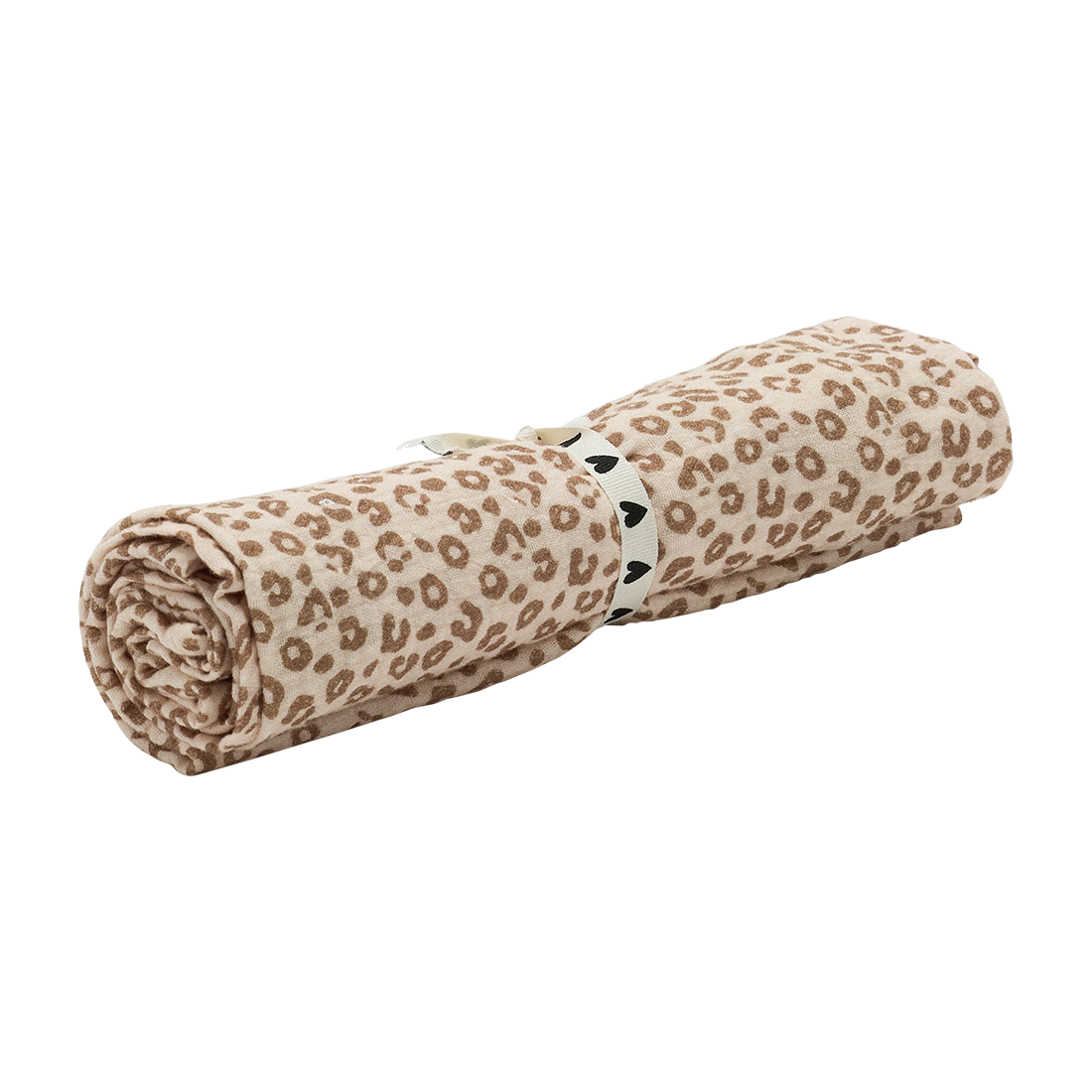 Lange/petit foulard gaze de coton - Léopard rose
