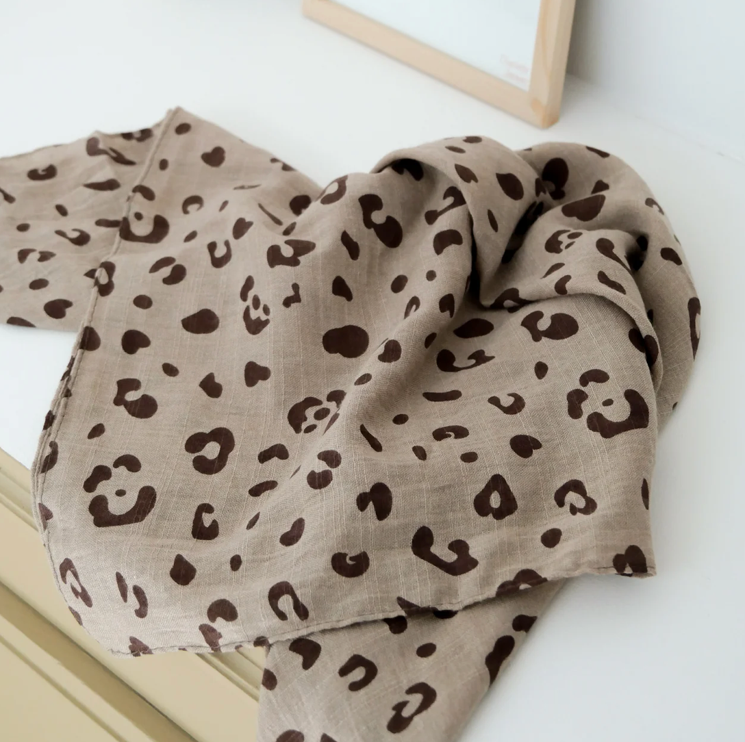 Foulard - Léopard taupe