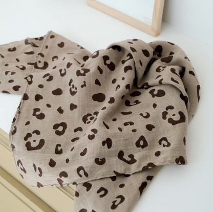Foulard - Léopard taupe