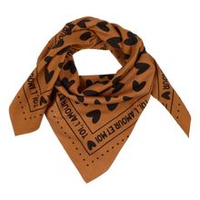 Foulard - Coeur marron et noir