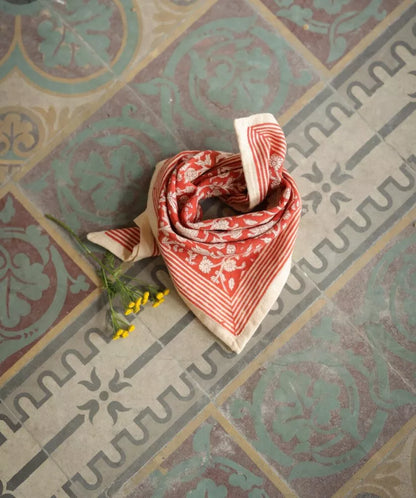 Petit foulard - Anjali rouge brique