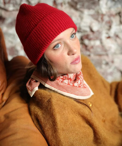 Petit foulard - Anjali rouge brique