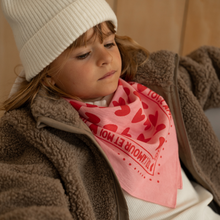 Foulard enfant - Coeur rose et rouge