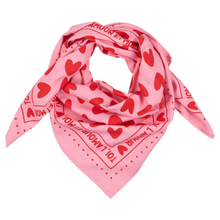 Foulard - Coeur rose et rouge