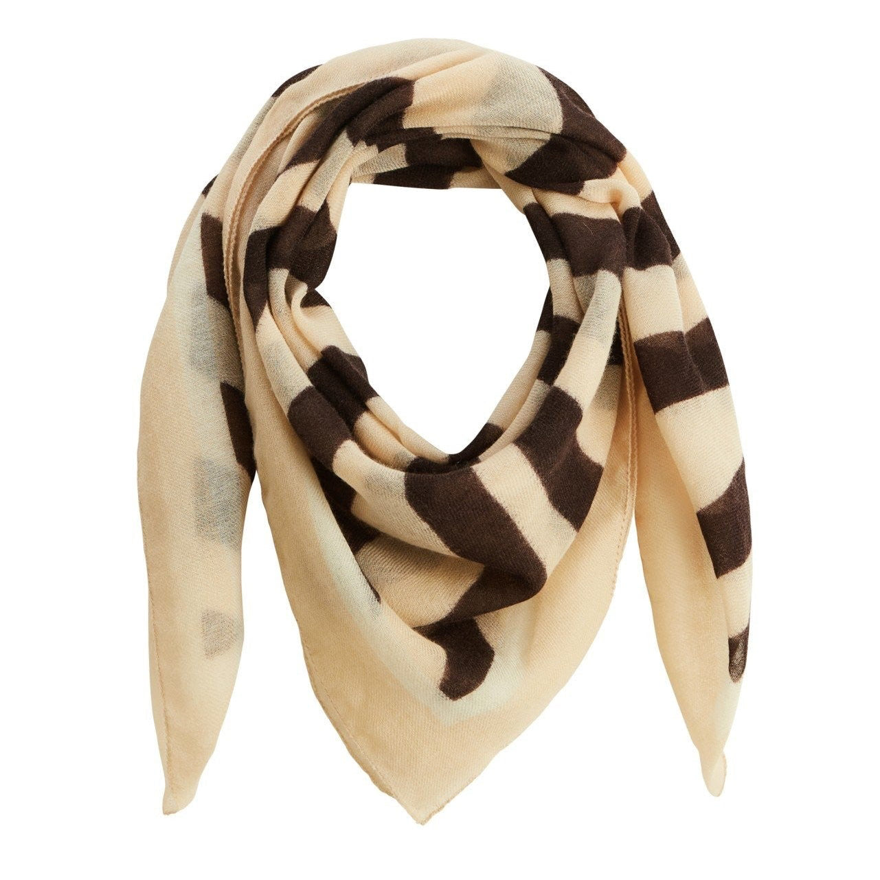 foulard en laine zébra beige Gabrielle 