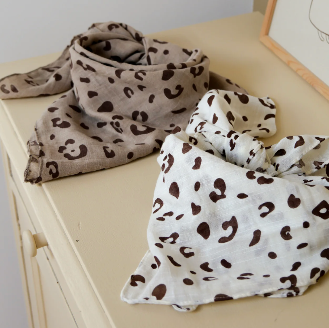 Foulard - Léopard taupe