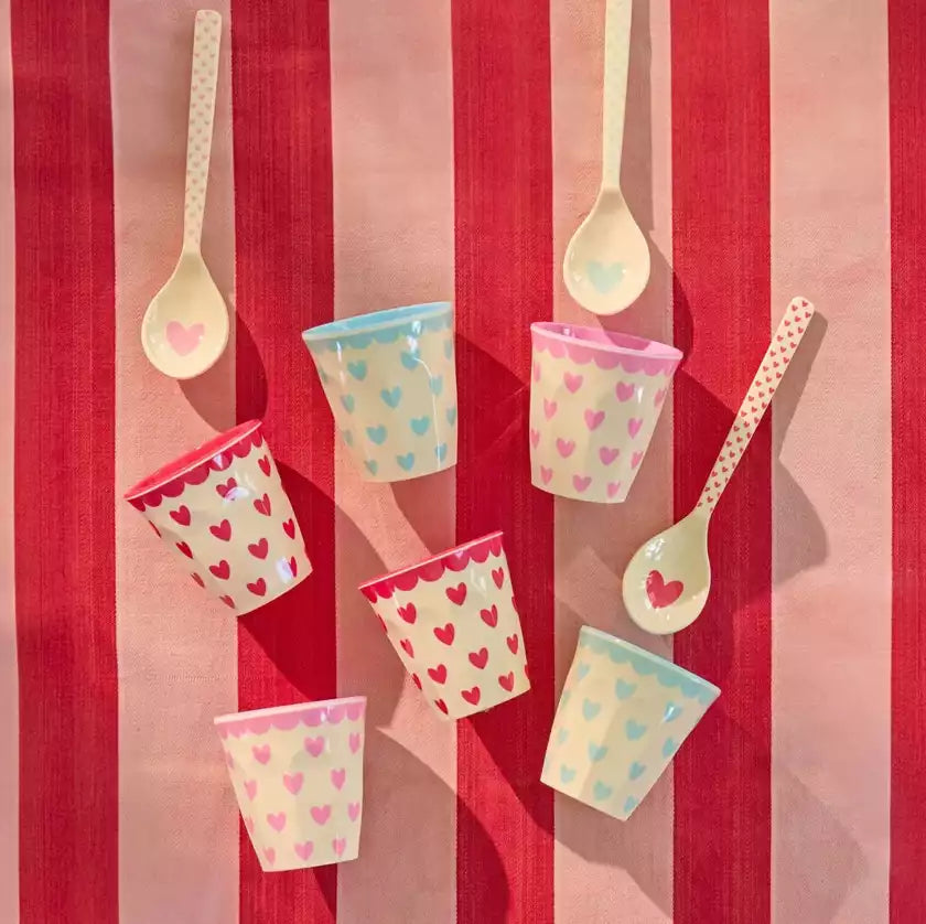 Lot de 6 tasses à expresso - Coeurs