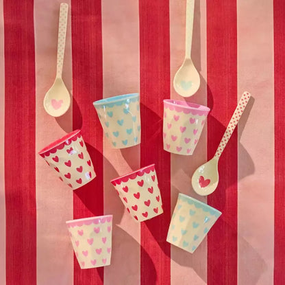 Lot de 6 tasses à expresso - Coeurs