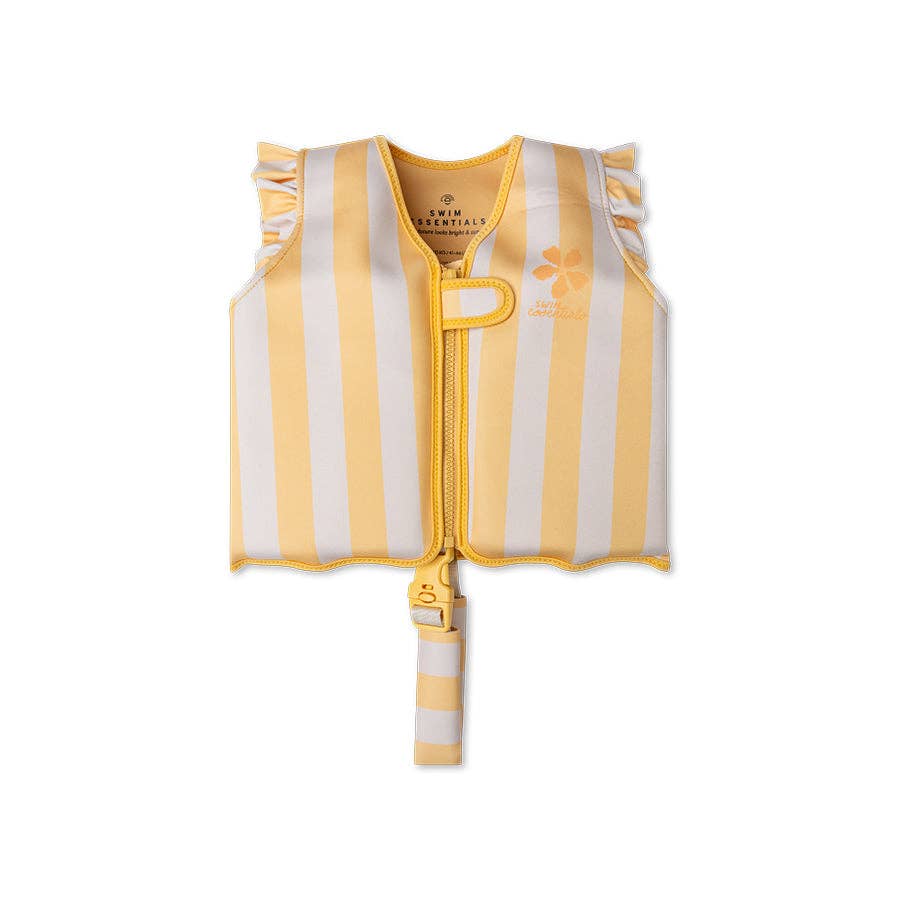 gilet de natation jaune flower market swin essentials 