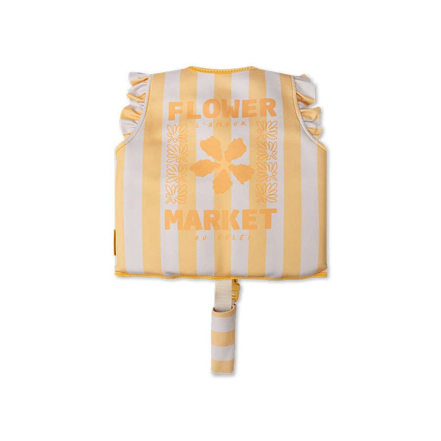 gilet de natation jaune flower market swin essentials 
