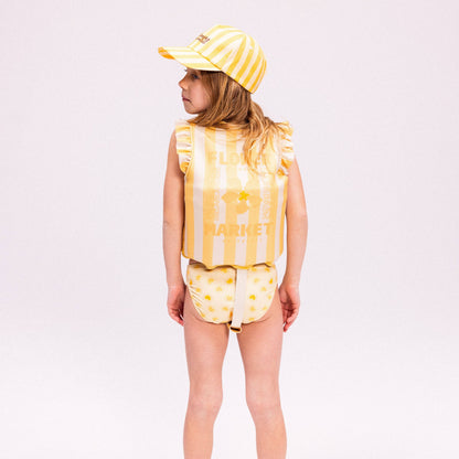 gilet de natation jaune flower market swin essentials 