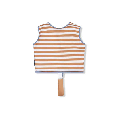 gilet de natation rayé marron et blanc swin essentials