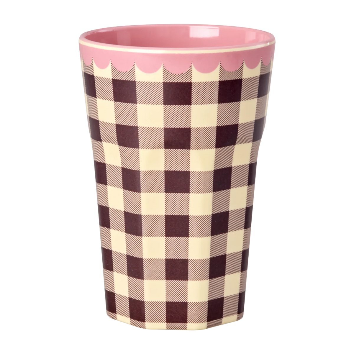 gobelet haut vichy marron rice