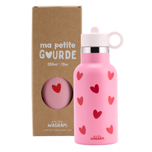 Gourde acier inoxydable coeur - rose