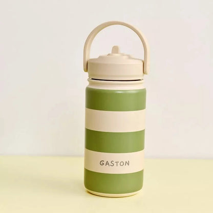 gourde enfant acier rayures pomme petit picotin